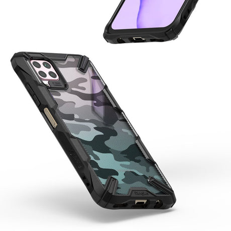 Противоударен Хибриден Калъф за Huawei P40 Lite, Ringke Fusion X Camouflage Case, Черен (2)