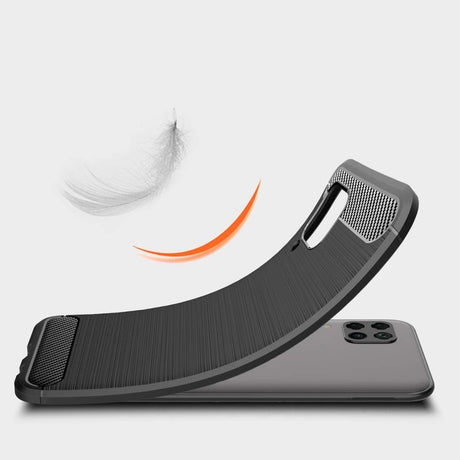 Противоударен Силиконов Калъф за Huawei P40 Lite, Forcell Carbon Case, Черен (2)