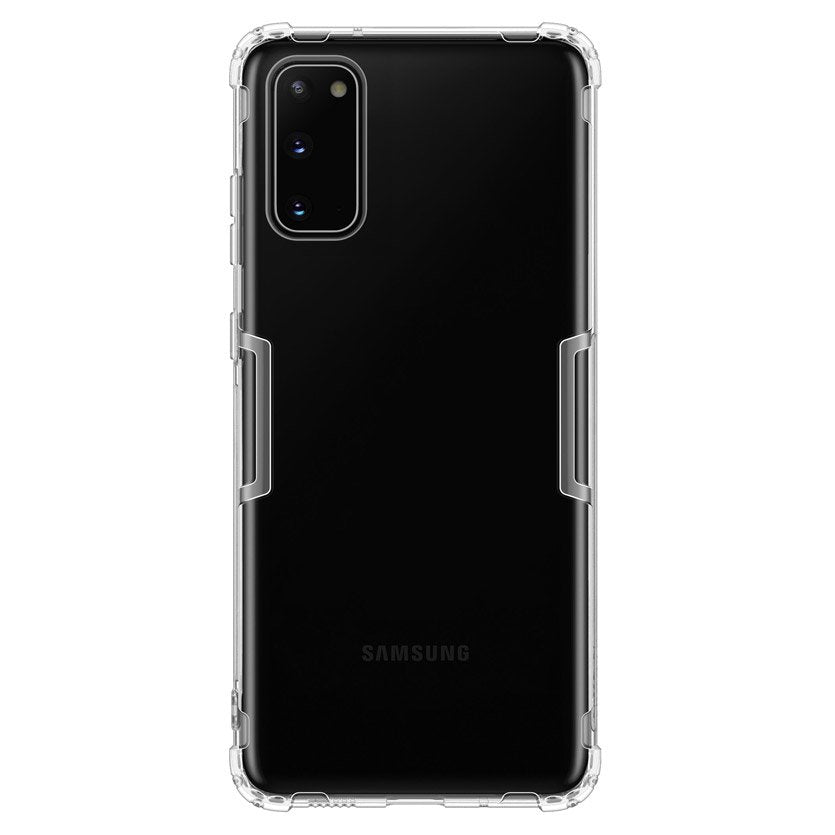 Противоударен Силиконов Калъф за Samsung S20, Nillkin Shockproof Case, Прозрачен