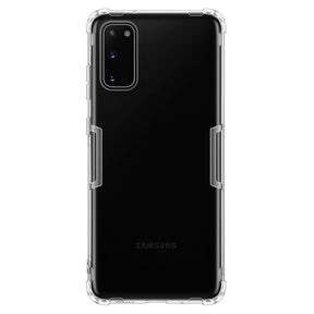 Противоударен Силиконов Калъф за Samsung S20, Nillkin Shockproof Case, Прозрачен