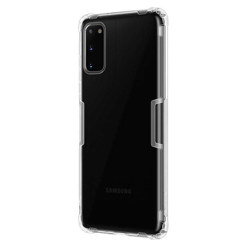 Противоударен Силиконов Калъф за Samsung S20, Nillkin Shockproof Case, Прозрачен (3)