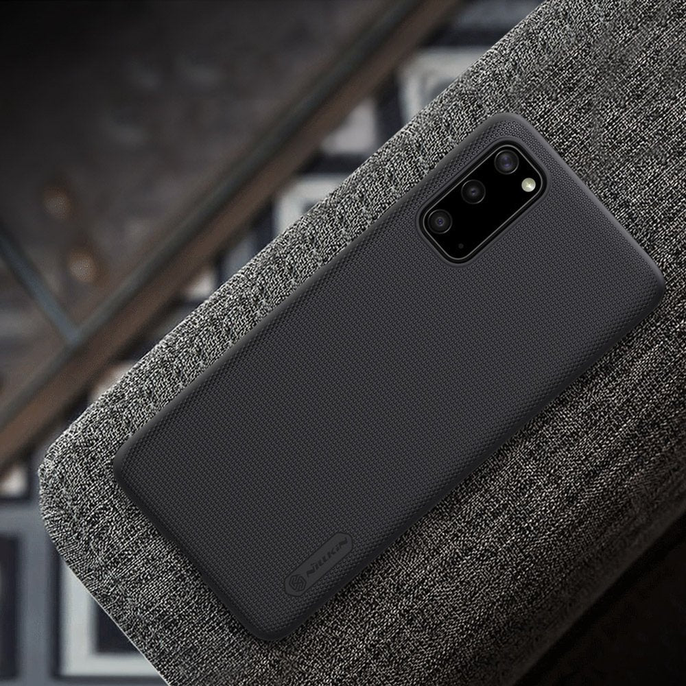 Калъф с Поставка за Samsung S20, Nillkin Super Frosted Case, Черен (4)
