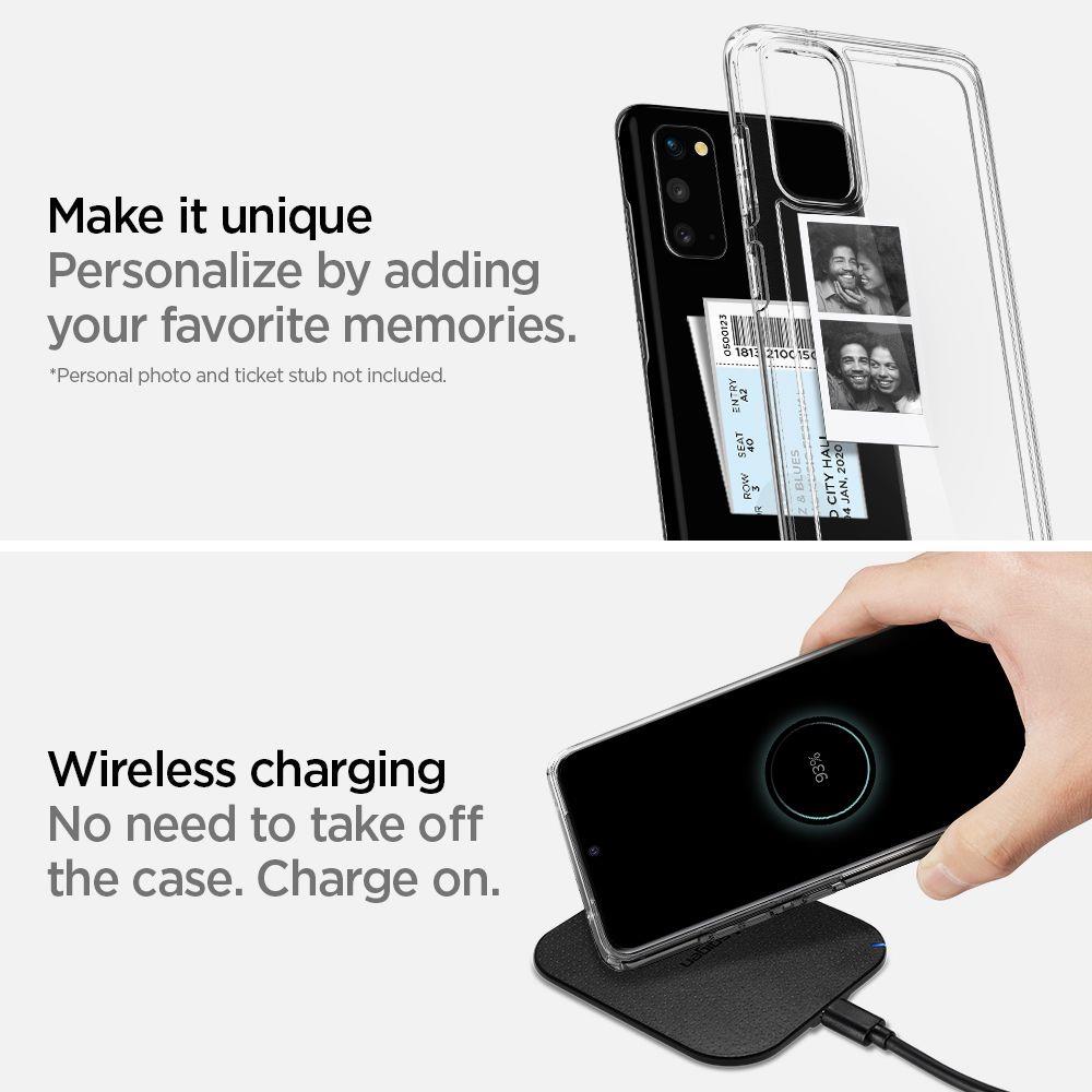 Противоударен Хибриден Калъф за Samsung S20, Spigen Ultra Hybrid Case, Прозрачен (7)
