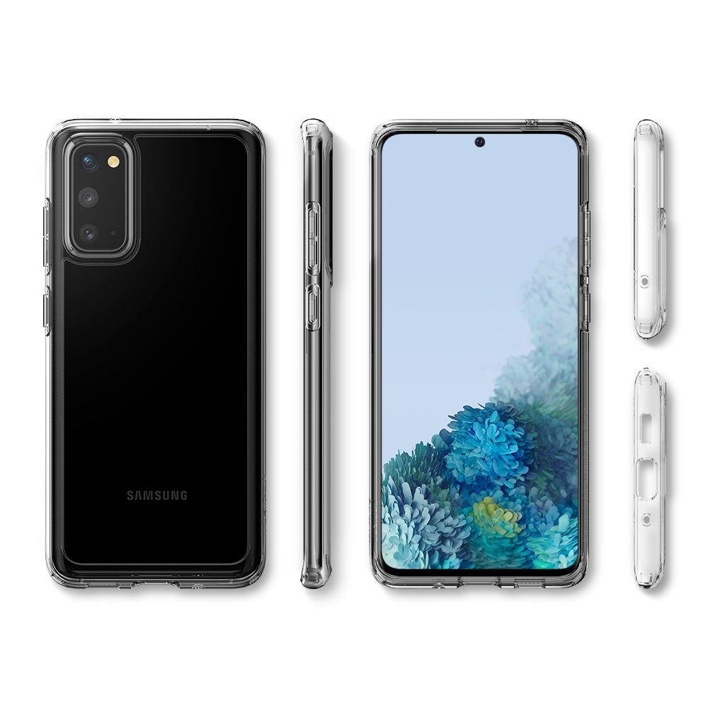 Противоударен Хибриден Калъф за Samsung S20, Spigen Ultra Hybrid Case, Прозрачен (8)
