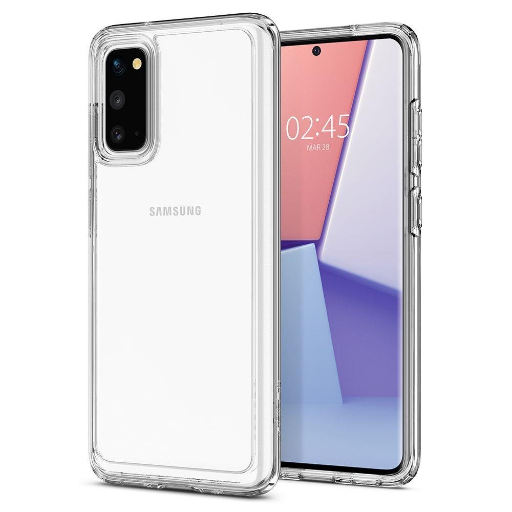 Противоударен Хибриден Калъф за Samsung S20, Spigen Ultra Hybrid Case, Прозрачен