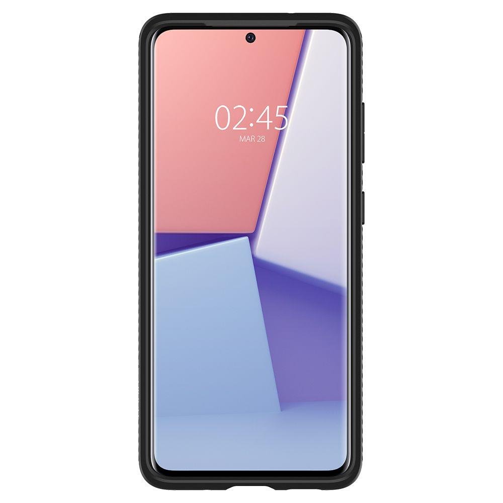Противоударен Силиконов Калъф за Samsung S20, Spigen Liquid Air Case, Черен (4)