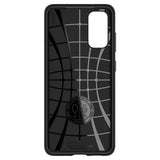 Противоударен Силиконов Калъф за Samsung S20, Spigen Liquid Air Case, Черен (9)