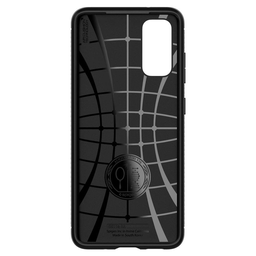 Противоударен Силиконов Калъф за Samsung S20, Spigen Rugged Armor Case, Черен (9)