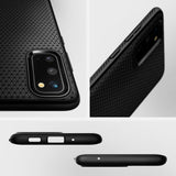 Противоударен Силиконов Калъф за Samsung S20, Spigen Liquid Air Case, Черен (10)