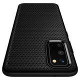 Противоударен Силиконов Калъф за Samsung S20, Spigen Liquid Air Case, Черен (2)