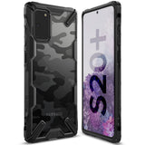 Противоударен Хибриден Калъф за Samsung S20 Plus, Ringke Fusion X Camouflage Case, Черен (2)