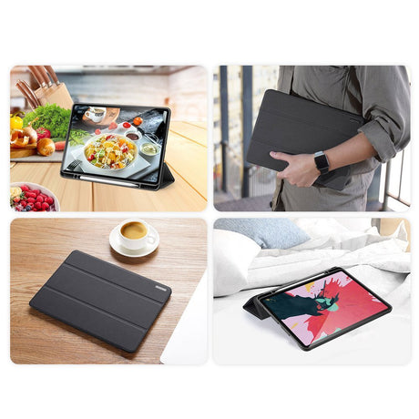 Калъф с Pen Поставка за iPad Pro 12.9" 2022-2018/ Air 13, Dux Ducis Domo Case, Черен (9)