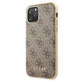 Луксозен Кожен Калъф за iPhone 11 Pro, Guess Charms Case, Кафяв (4)