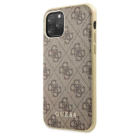 Луксозен Кожен Калъф за iPhone 11 Pro, Guess Charms Case, Кафяв (4)