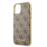 Луксозен Кожен Калъф за iPhone 11 Pro, Guess Charms Case, Кафяв (3)