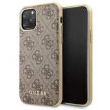 Луксозен Кожен Калъф за iPhone 11 Pro, Guess Charms Case, Кафяв