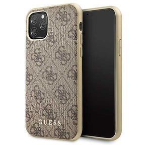 Луксозен Кожен Калъф за iPhone 11 Pro, Guess Charms Case, Кафяв