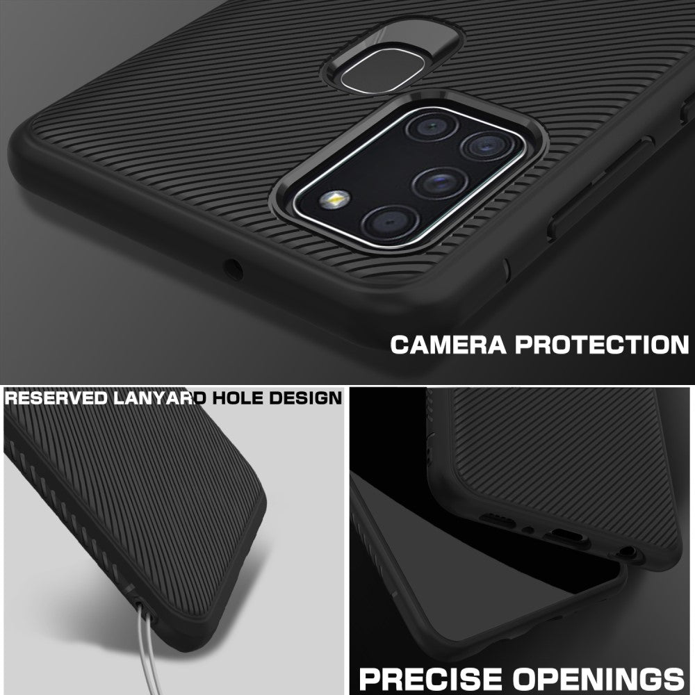 Силиконов Калъф за Samsung A21S, Twill Case, Черен (7)