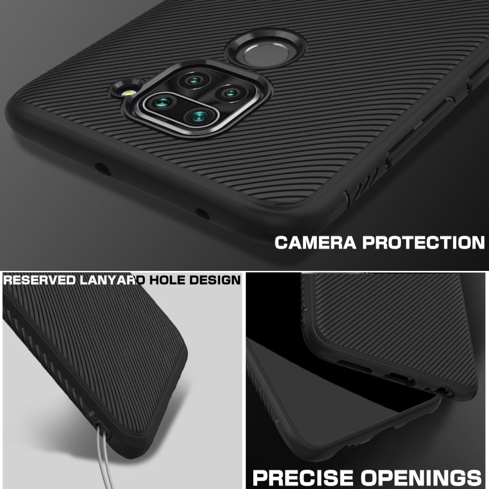 Силиконов Калъф за Xiaomi Redmi Note 9, Twill Case, Черен (7)