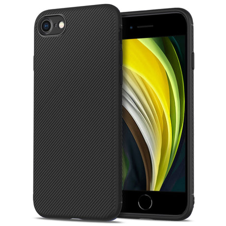 Силиконов Калъф за iPhone SE 2022/2020 8/7, Twill Case, Черен (2)