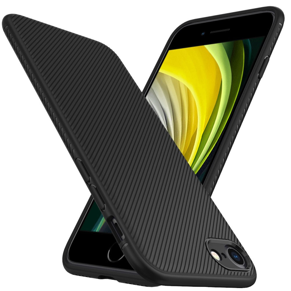 Силиконов Калъф за iPhone SE 2022/2020 8/7, Twill Case, Черен