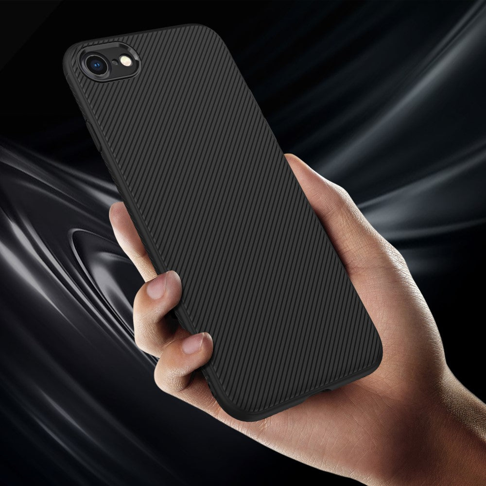 Силиконов Калъф за iPhone SE 2022/2020 8/7, Twill Case, Черен (4)
