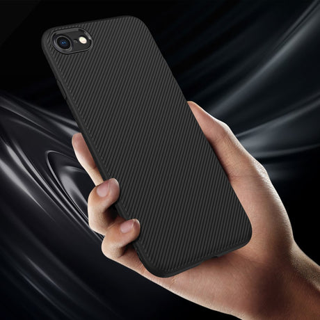 Силиконов Калъф за iPhone SE 2022/2020 8/7, Twill Case, Черен (4)