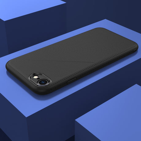 Силиконов Калъф за iPhone SE 2022/2020 8/7, Twill Case, Черен (3)