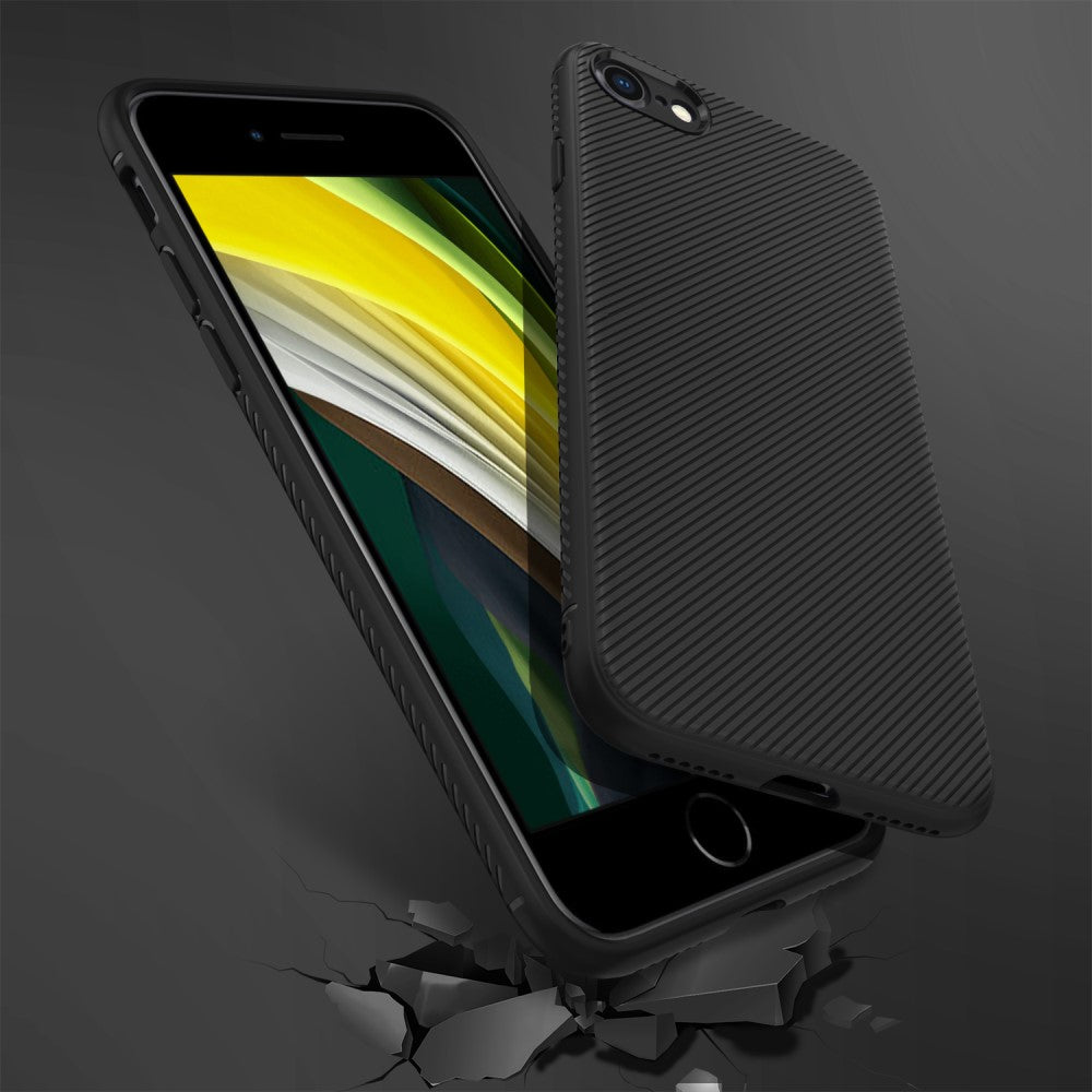 Силиконов Калъф за iPhone SE 2022/2020 8/7, Twill Case, Черен (6)