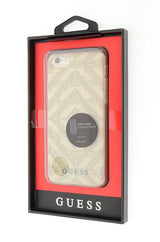 Луксозен Силиконов Калъф за iPhone 6/6s, Guess Aztec Tribal Scin Case, Златист (2)