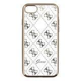 Луксозен Силиконов Калъф за iPhone SE/5s/5, Guess Silicone Case, Златист (2)