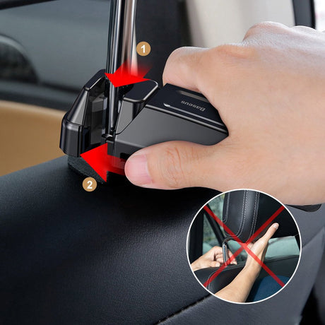 Стойка за Облегалката на Автомобилна Седялка, Baseus Car Mount, Черен (3)