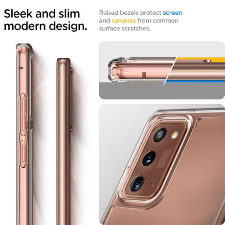 Противоударен Хибриден Калъф за Samsung Note 20 Ultra, Spigen Ultra Hybrid Case, Прозрачен (6)