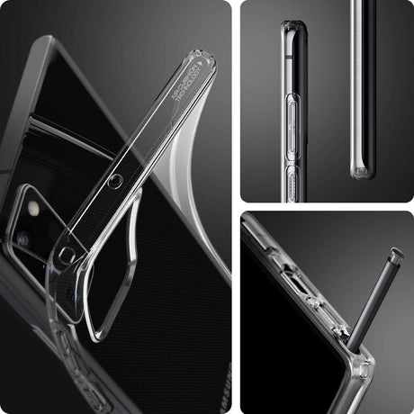 Противоударен Силиконов Калъф за Samsung Note 20, Spigen Liquid Crystal Case, Прозрачен (6)