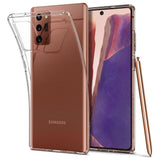 Противоударен Силиконов Калъф за Samsung Note 20, Spigen Liquid Crystal Case, Прозрачен