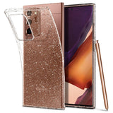 Противоударен Блестящ Калъф за Samsung Note 20, Spigen Liquid Crystal Glitter Quartz Case, Прозрачен (2)
