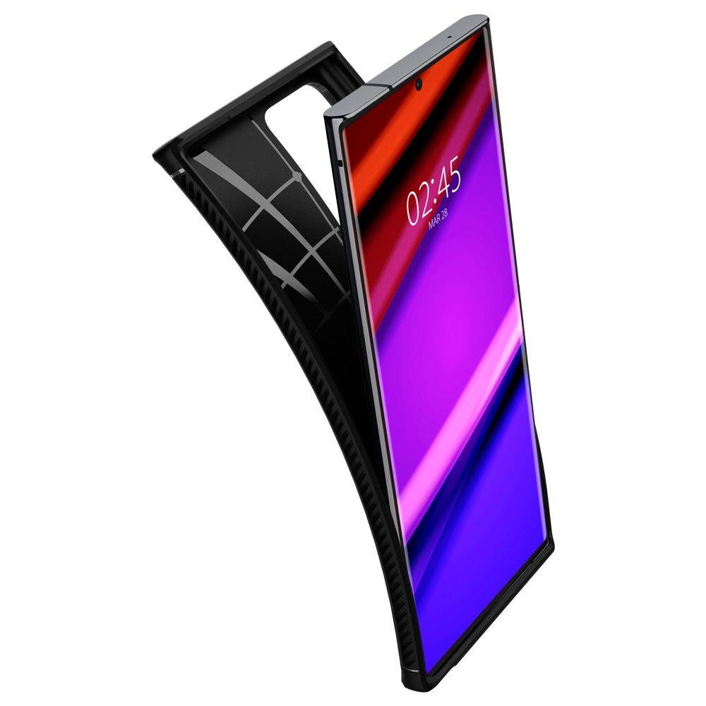 Противоударен Силиконов Калъф за Samsung Note 20 Ultra, Spigen Rugged Armor Case, Черен (3)