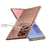 Противоударен Блестящ Калъф за Samsung Note 20, Spigen Liquid Crystal Glitter Quartz Case, Прозрачен (6)