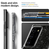 Противоударен Блестящ Калъф за Samsung Note 20, Spigen Liquid Crystal Glitter Quartz Case, Прозрачен (4)