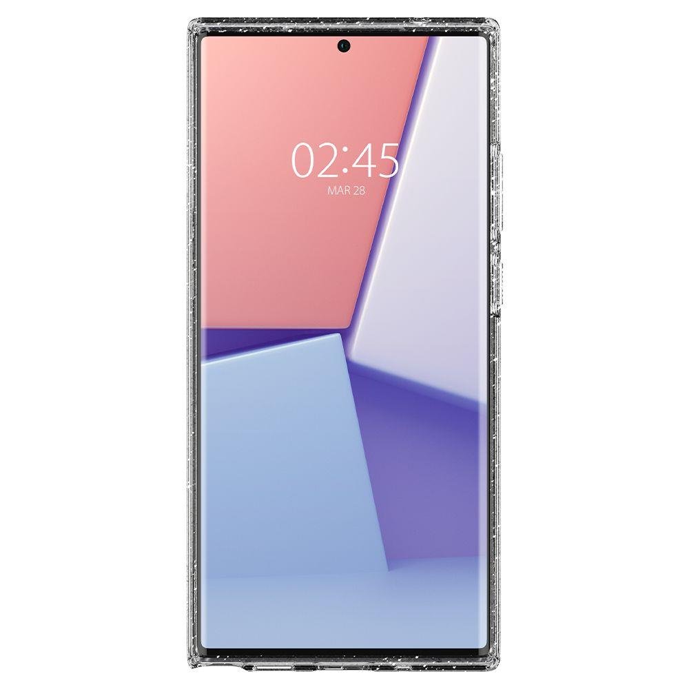 Противоударен Блестящ Калъф за Samsung Note 20, Spigen Liquid Crystal Glitter Quartz Case, Прозрачен (8)