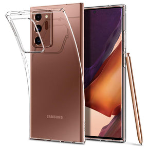 Противоударен Силиконов Калъф за Samsung Note 20 Ultra, Spigen Liquid Crystal Case, Прозрачен