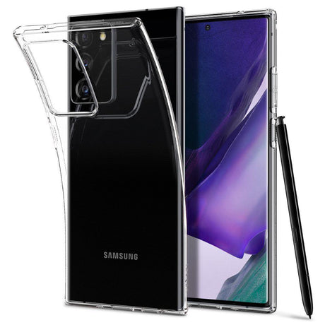 Противоударен Силиконов Калъф за Samsung Note 20 Ultra, Spigen Liquid Crystal Case, Прозрачен (2)