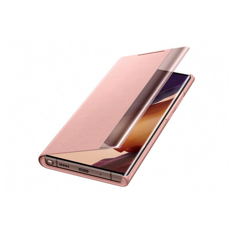 Оригинален Активен Калъф за Samsung Note 20 Clear View Cover Book Case Ef-Zn980cae, Кафяв (2)