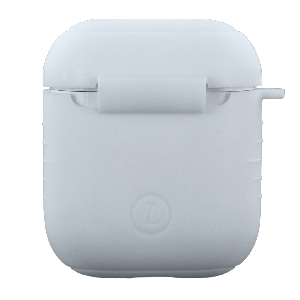 Калъф за Слушалки за Apple AirPods, Silicone Case & Carabiner, Бял (4)