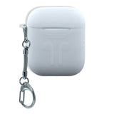 Калъф за Слушалки за Apple AirPods, Silicone Case & Carabiner, Бял (2)