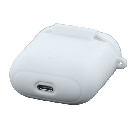 Калъф за Слушалки за Apple AirPods, Silicone Case & Carabiner, Бял (5)