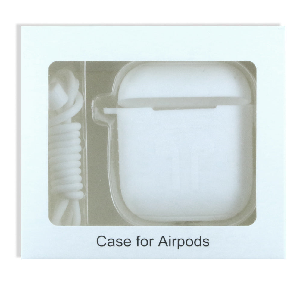 Калъф за Слушалки за Apple AirPods, Silicone Case & Carabiner, Бял (6)