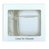 Калъф за Слушалки за Apple AirPods, Silicone Case & Carabiner, Бял (6)