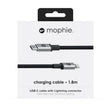 USB-C Кабел за iPhone, Mophie (Lightning) 1m, Черен