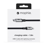 USB-C Кабел за iPhone, Mophie (Lightning) 1m, Черен